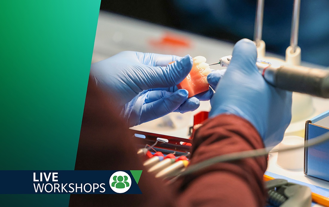 Dental practicioner participating in an ADA CE Live Workshop