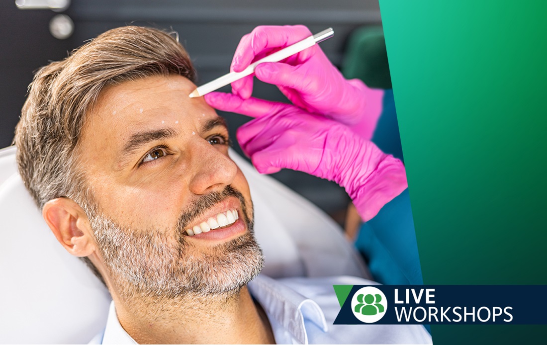 Man receiving Botox treatment during an ADA Botox CE course