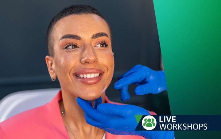 Woman receiving Botox treatment during an ADA Botox CE course