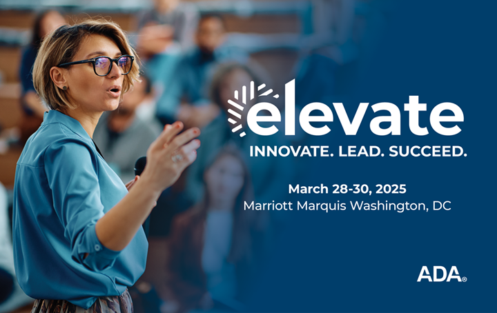 Image of a woman keynote at the Elevate Leadership Conference