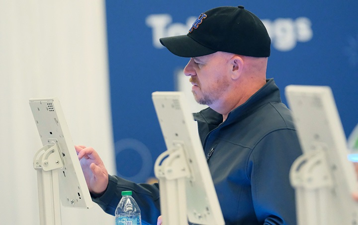 Event registration desk.