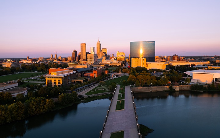 Aerial view of Indianapolis