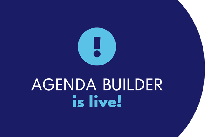 Agenda Builder is live graphic