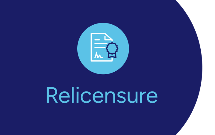 Relicensure text graphic