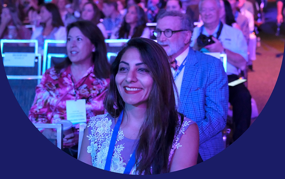 Attentive SmileCon attendees at the Opening Session