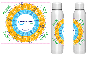 SmileCon stainless water bottle