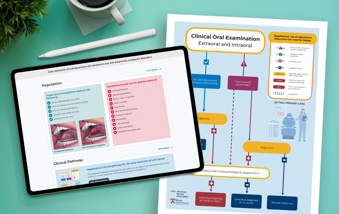 Clinical trials document and on a tablet
