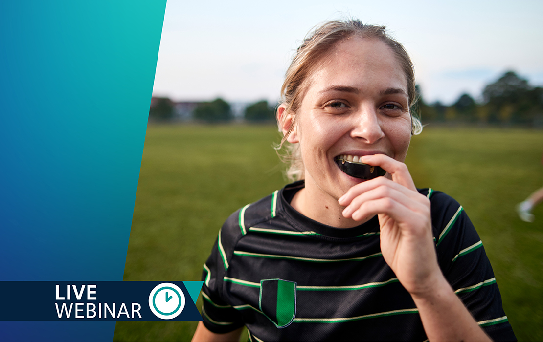 Girl with mouthguard — Live Webinar