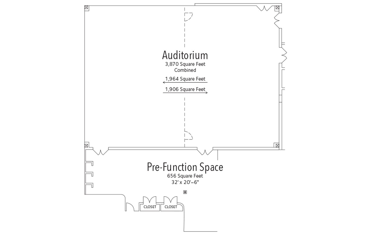ADA auditorium floor plan