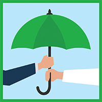 Insurance umbrella icon