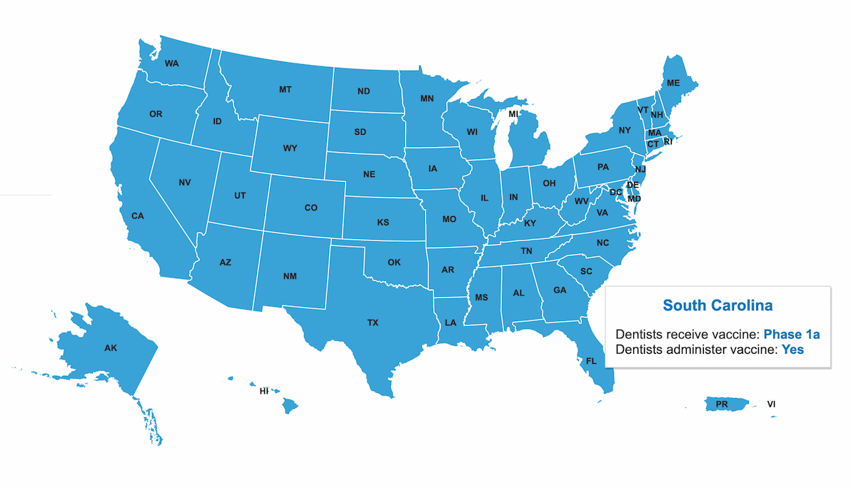 Map of COVID-19 vaccine allocation and administration