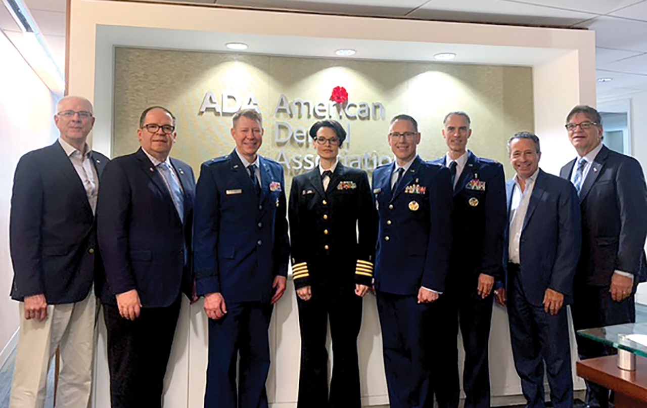 Image of military dental service leaders at July 2022 CGA meeting.