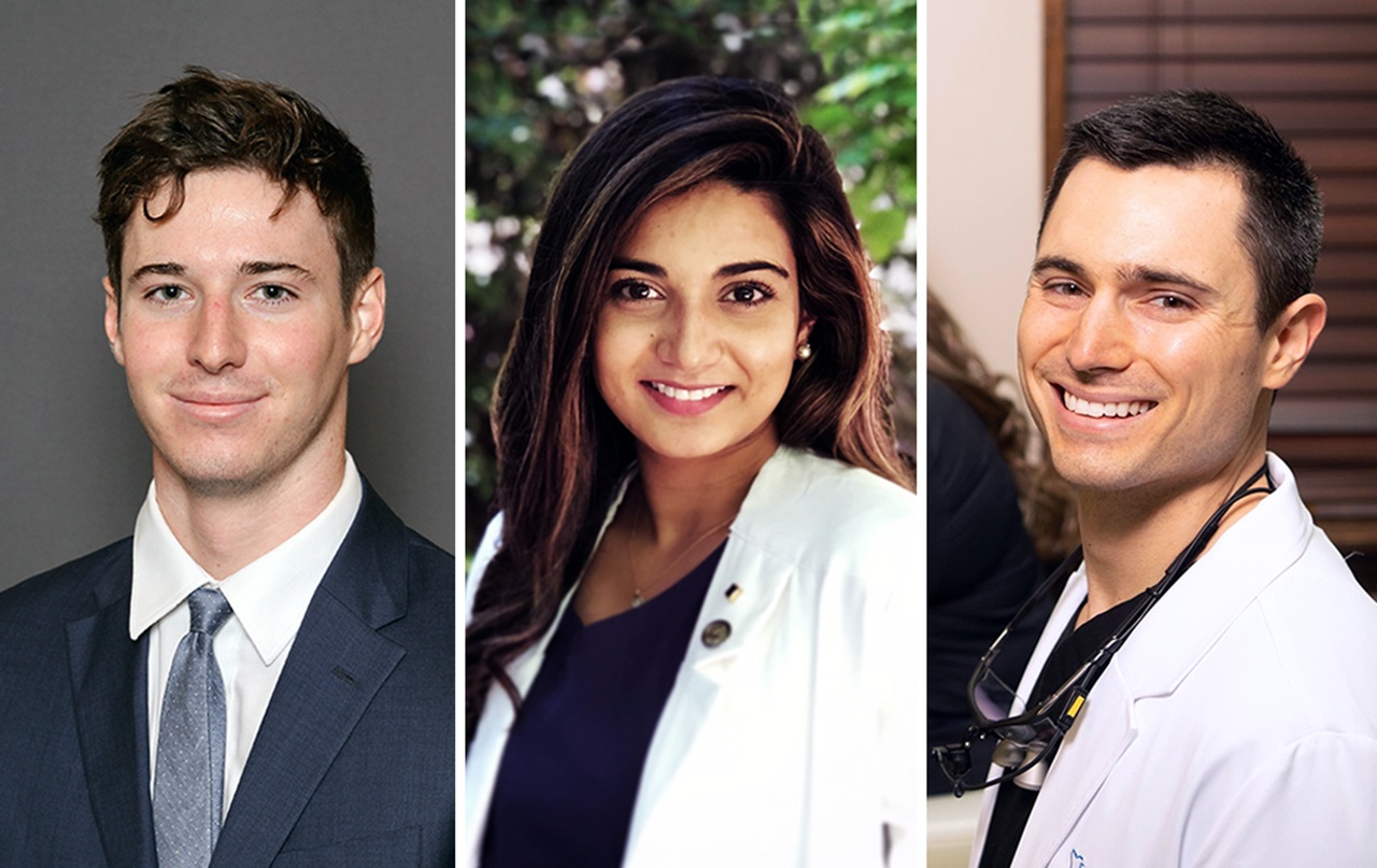 Headshot collage of Colton Cannon, Kirthi Tata and Graham Naasz