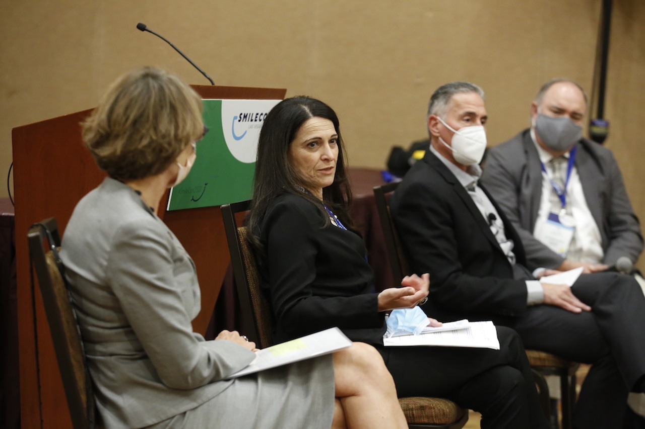 Photo of Dr. Hasturk at SmileCon panel