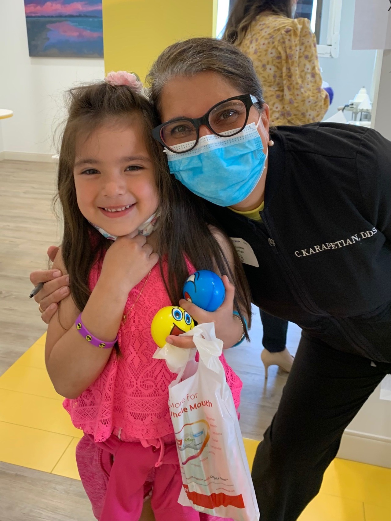 Dr. Christine Karapetian from Burke, Va., at a Give Kids A Smile event