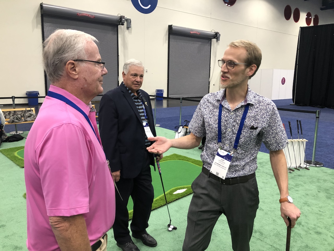 Photo of Mark Rolfing and dental student Judd Burns