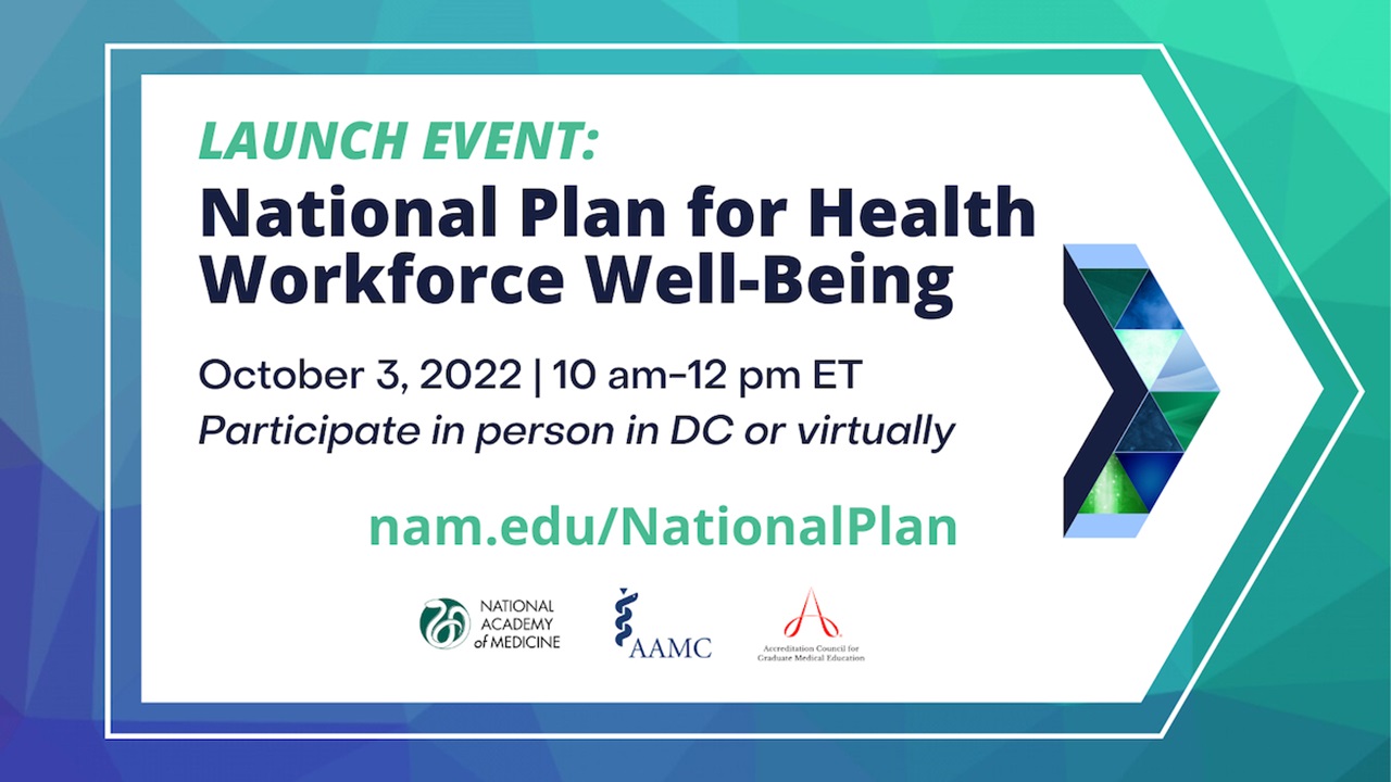 image from National Academy of Medicine workforce and well-being event