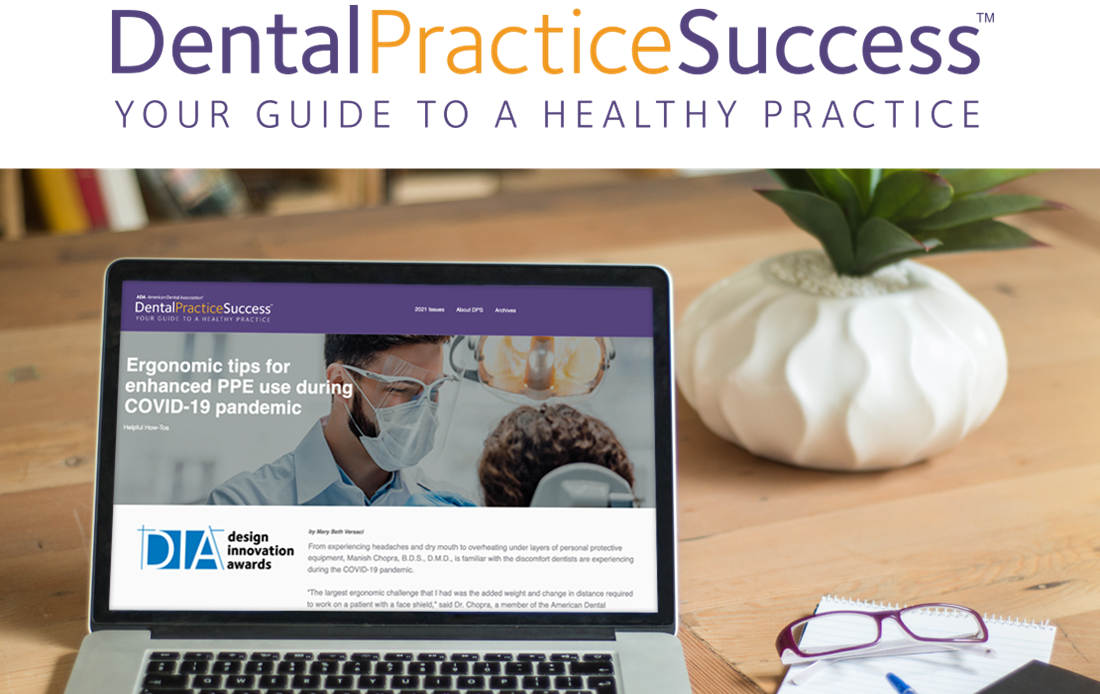 Photo of open laptop featuring Dental Practice Success