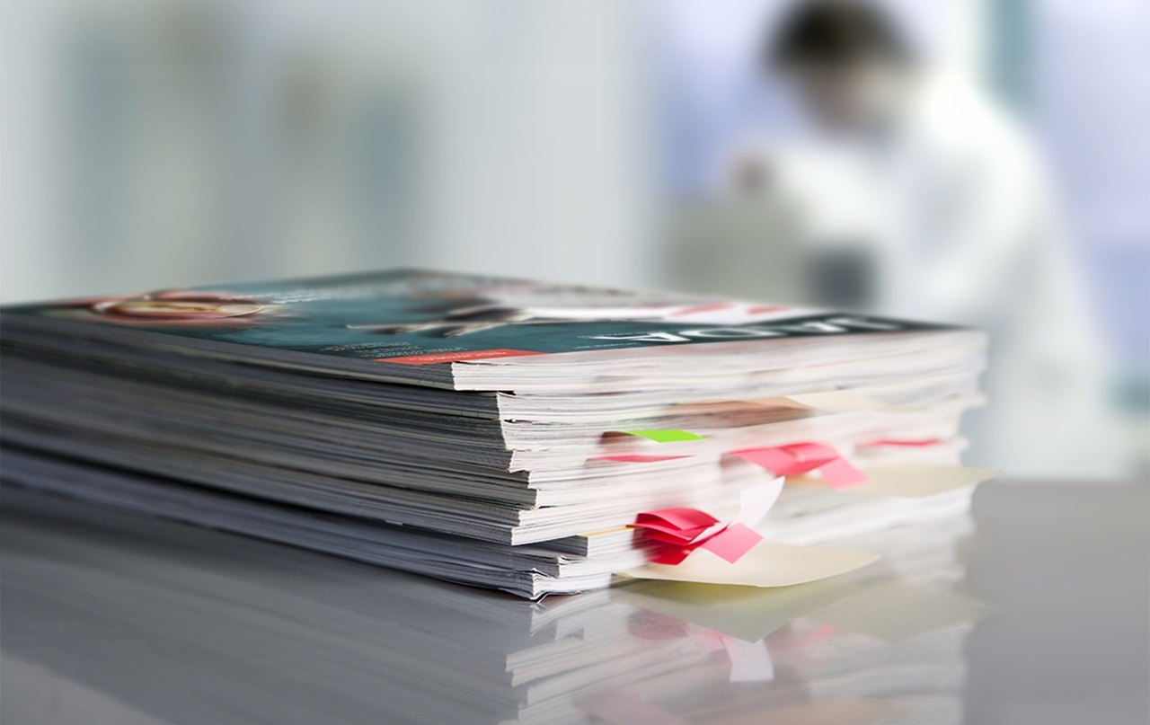 Photo of stack of books