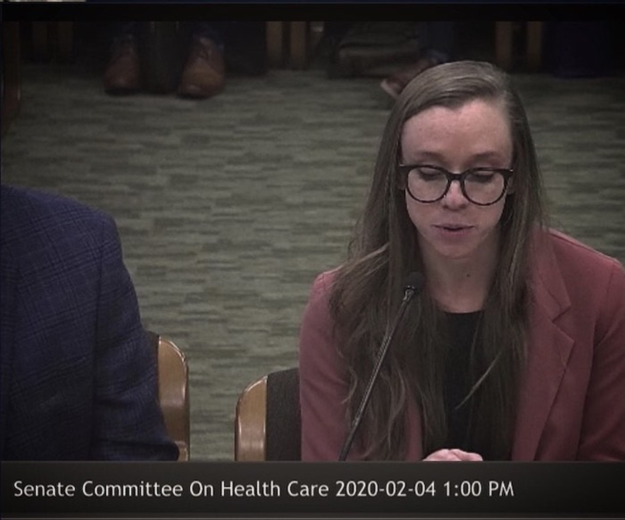 Photo of Dr. Zeller at hearing