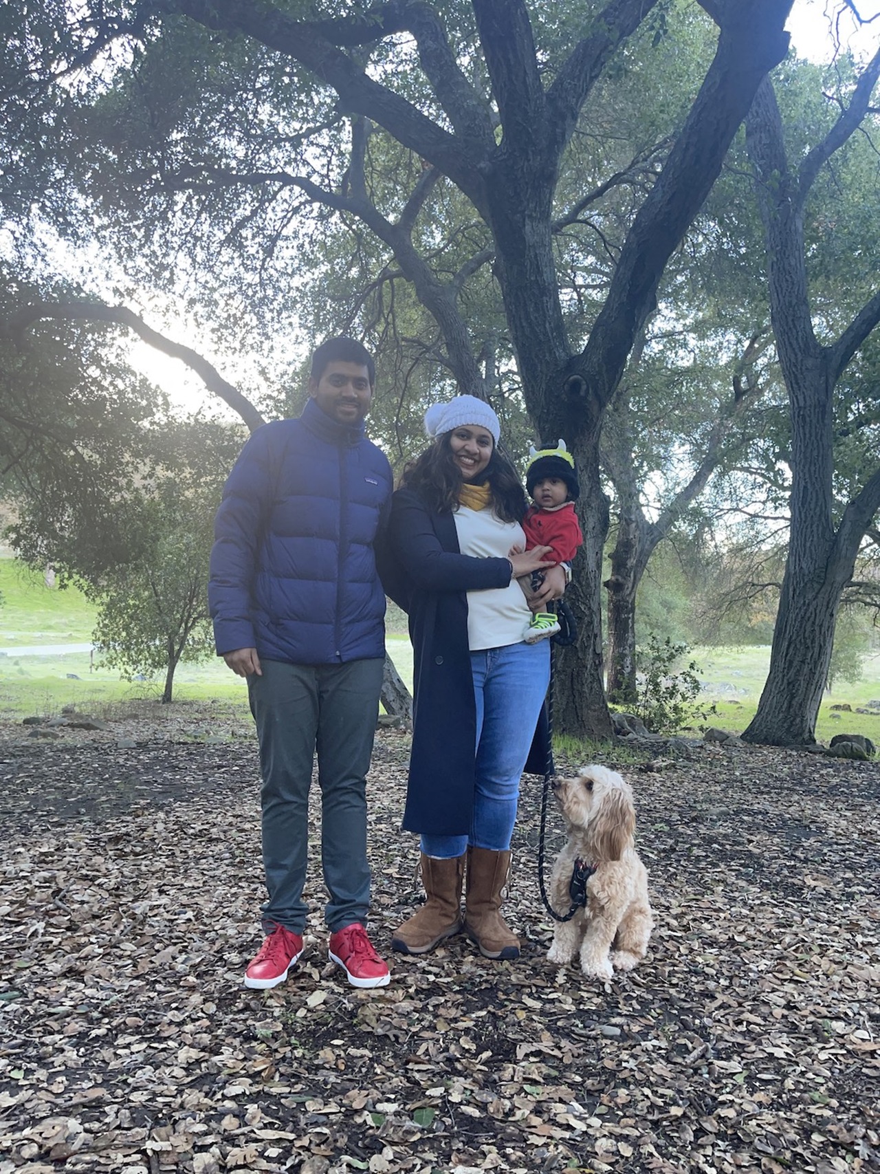 Photo of Dr. Venkatesh with husband, son