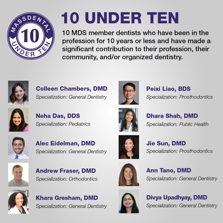 Massachusetts Dental Society names its ’10 Under Ten’ American Dental