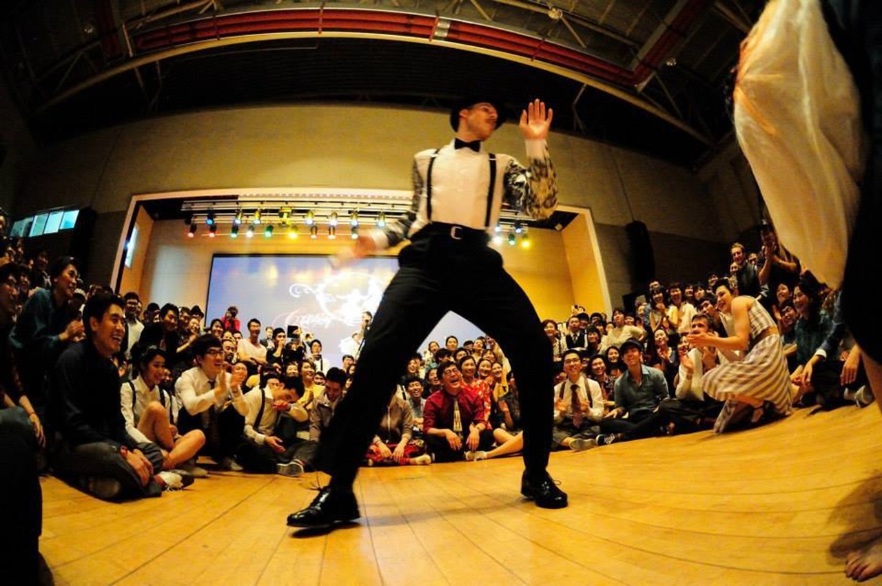 Photo of Dr. Gustafson dancing