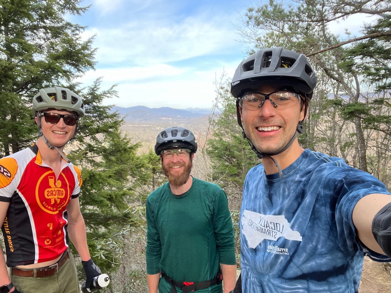 Photo of Dr. Piers mountain biking