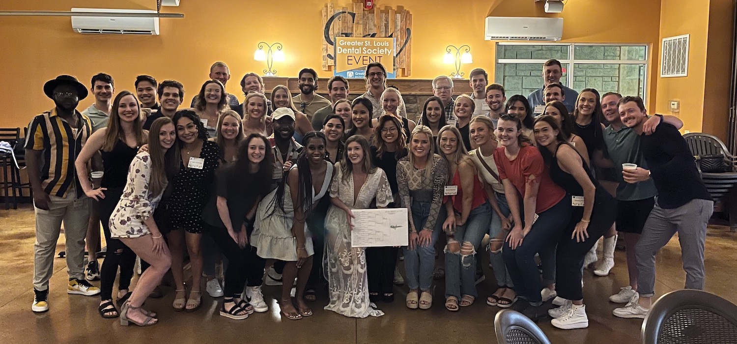 Photo of dental students at Greater St. Louis Dental Society event