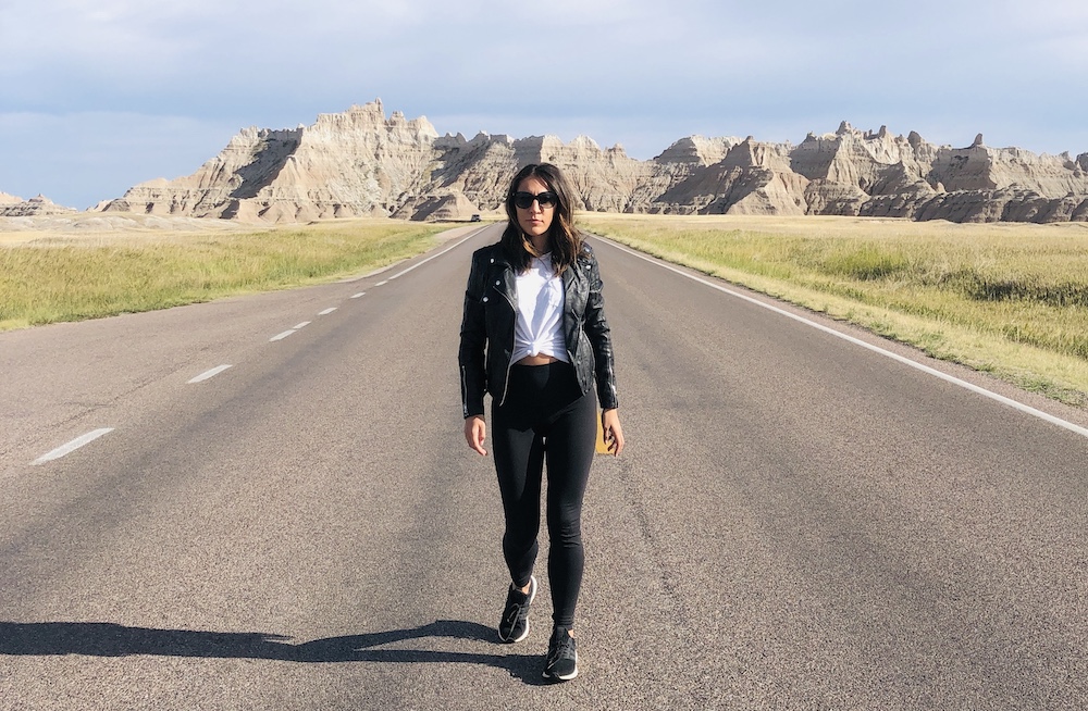 Photo of Dr. Kennedy at the Badlands