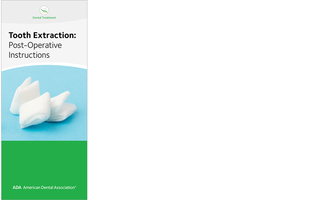 Tooth Extraction: Post-Operative Instructions brochure cover