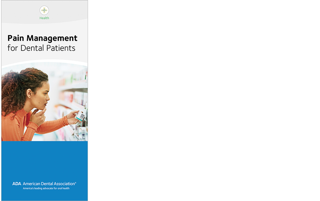 Pain Management for Dental Patients brochure cover