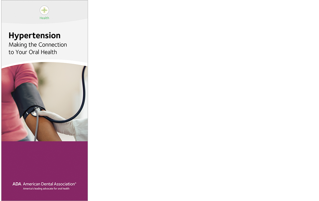 Hypertension: Making the Connection to Your Oral Health brochure cover
