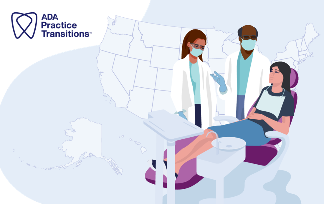 Dental Practice Transitions logo and dental team