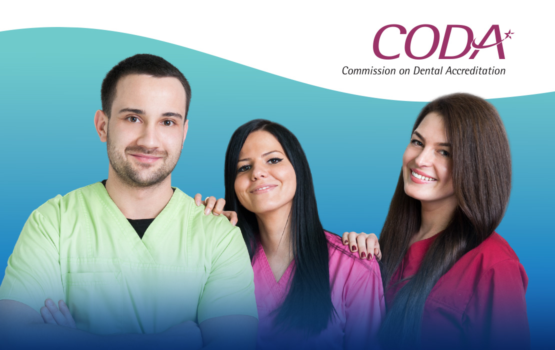 Three dental hygienist CODA Commission on Dental Accreditation
