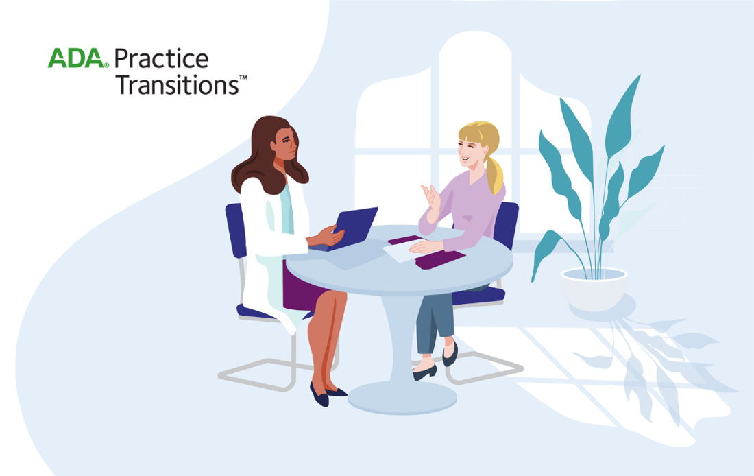 ADA Practice Transitions Two women sitting at a table.