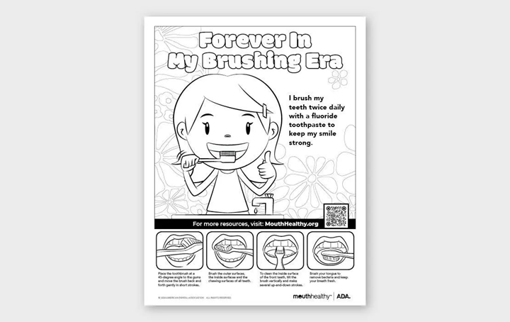 Era brushing coloring sheet