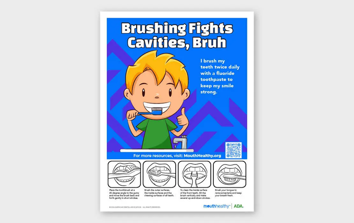 Bruh brushing teeth flyer
