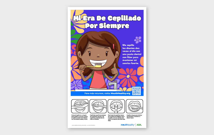 Era brushing teeth Spanish poster