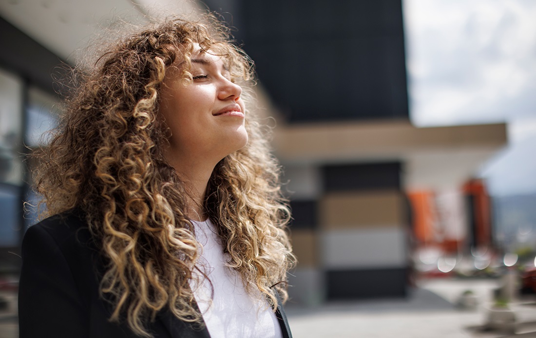 Woman Looking Up