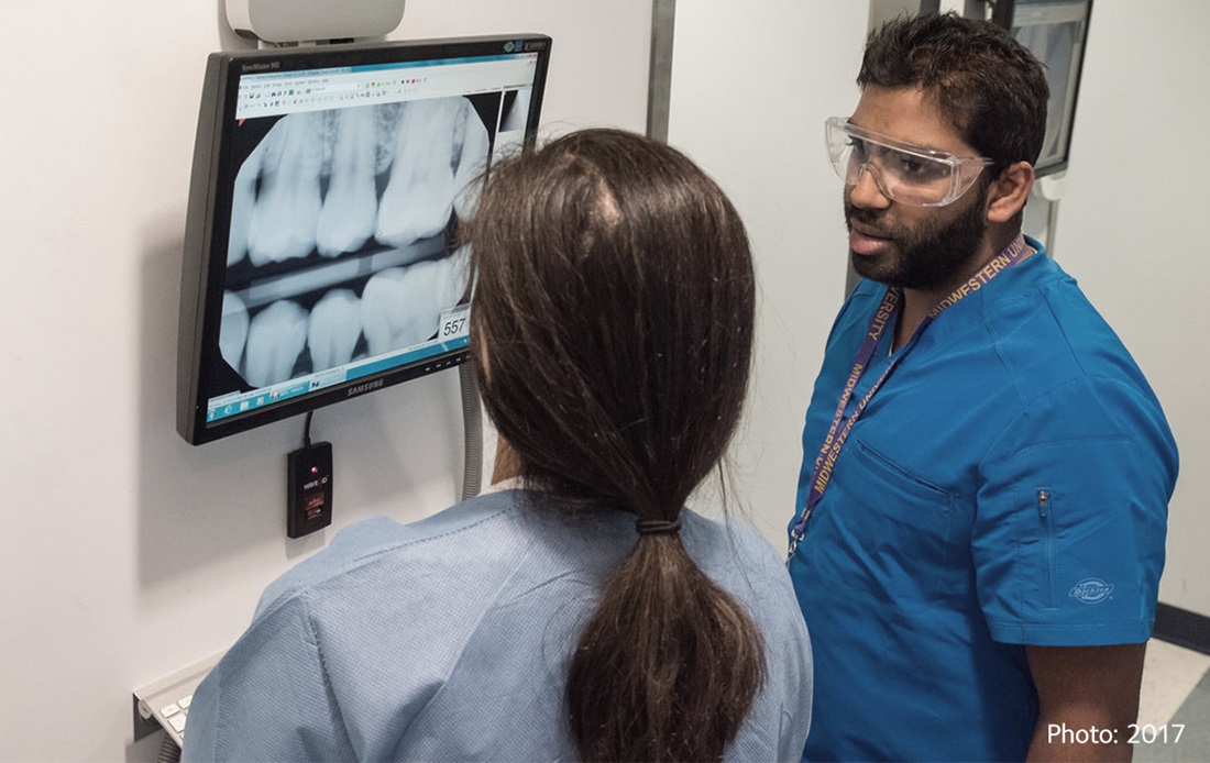 Dentists working