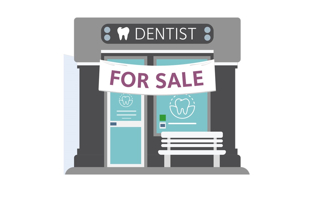 An illustration of a dental practice for sale.