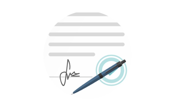 An illustration of a contract