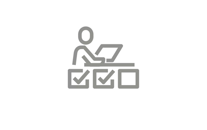 An icon depicting people and a process. 