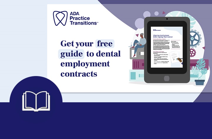 An illustration of a free guide on a tablet screen