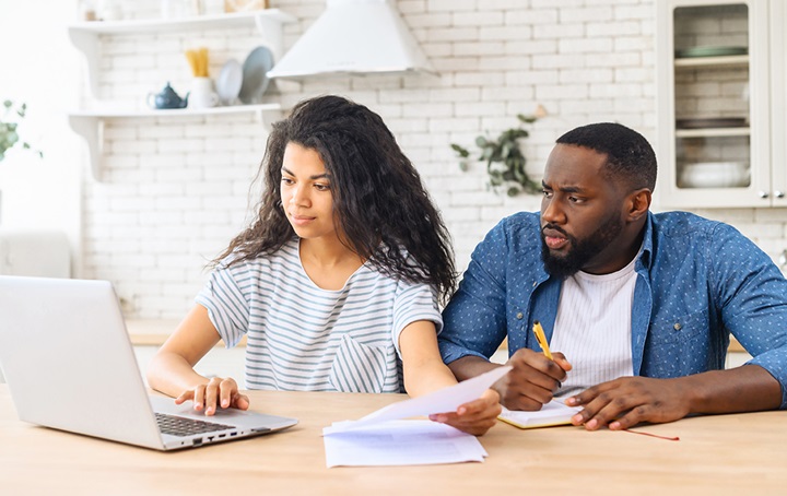 Man waiting for his turn on the laptop