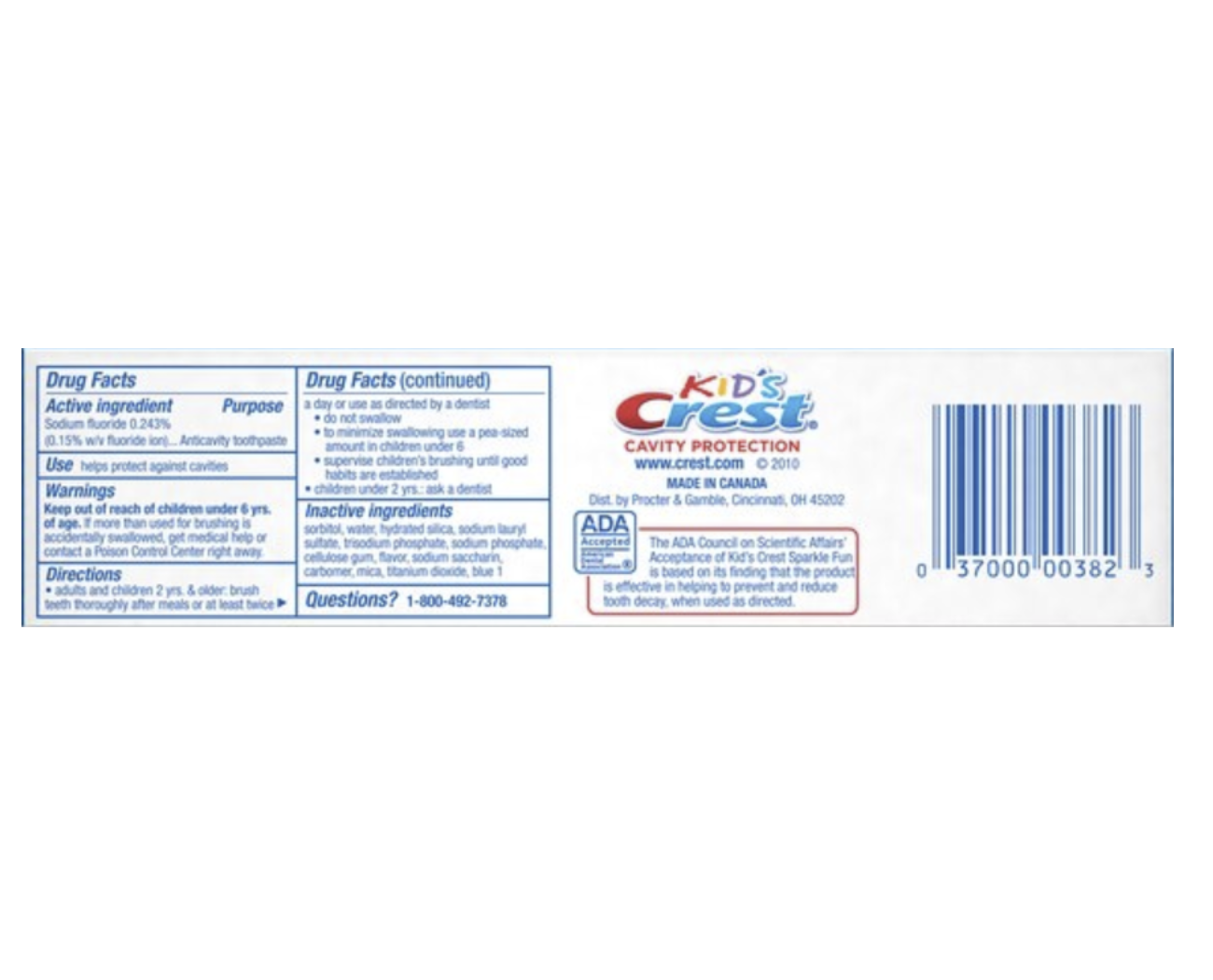 Image 2: Crest Kids Cavity Protection