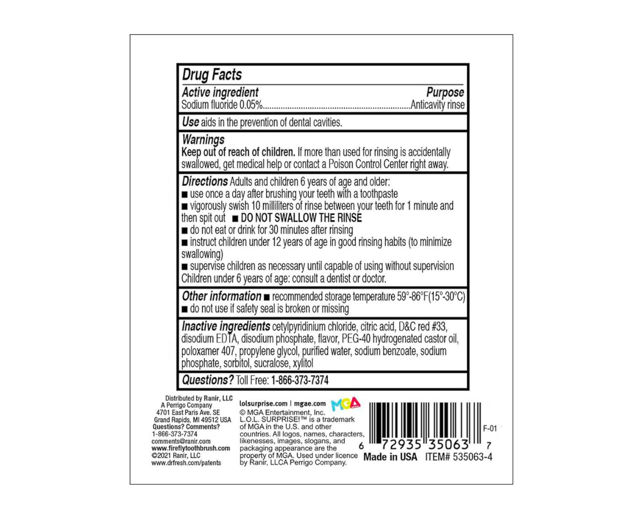 Image 2: Firefly Anticavity Mouthrinse
