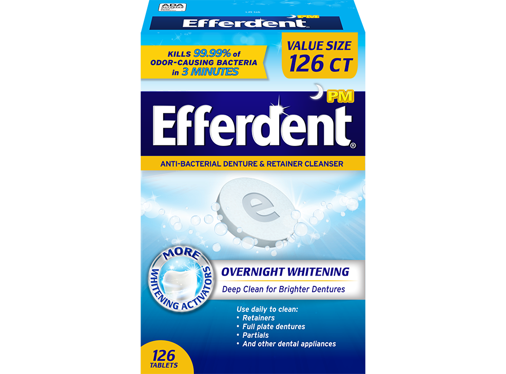 Image 1: Efferdent Overnight Denture Cleanser