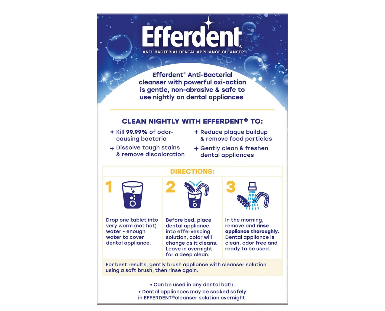 Image 1: Efferdent Overnight Denture Cleanser